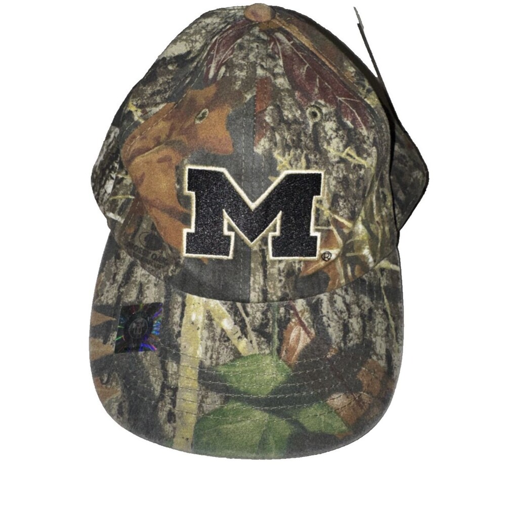Michigan Wolverines Mossy Oak Camo Cap Hat Block M Camouflage